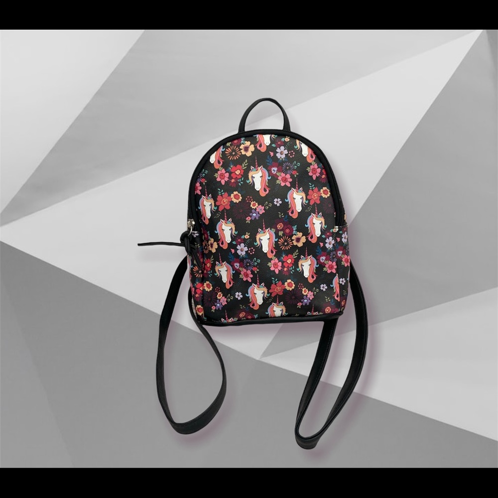 Unicorn printed mini backpack